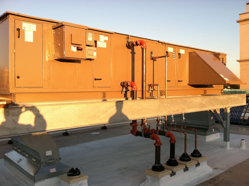 Commercial rooftop HVAC units installed by Liberty Mechanical